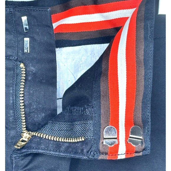 SPLIT Womens Short Skirt Straight Front A-Line Zip Up Cotton Pockets Black 11 - Picture 4 of 11